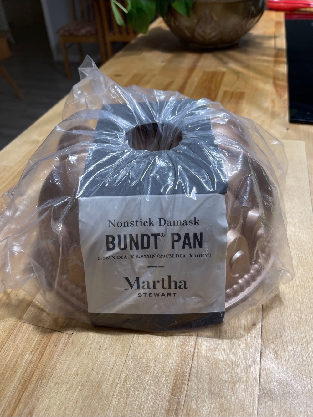 Martha Stewart Rose Gold Damask Bundt Pan